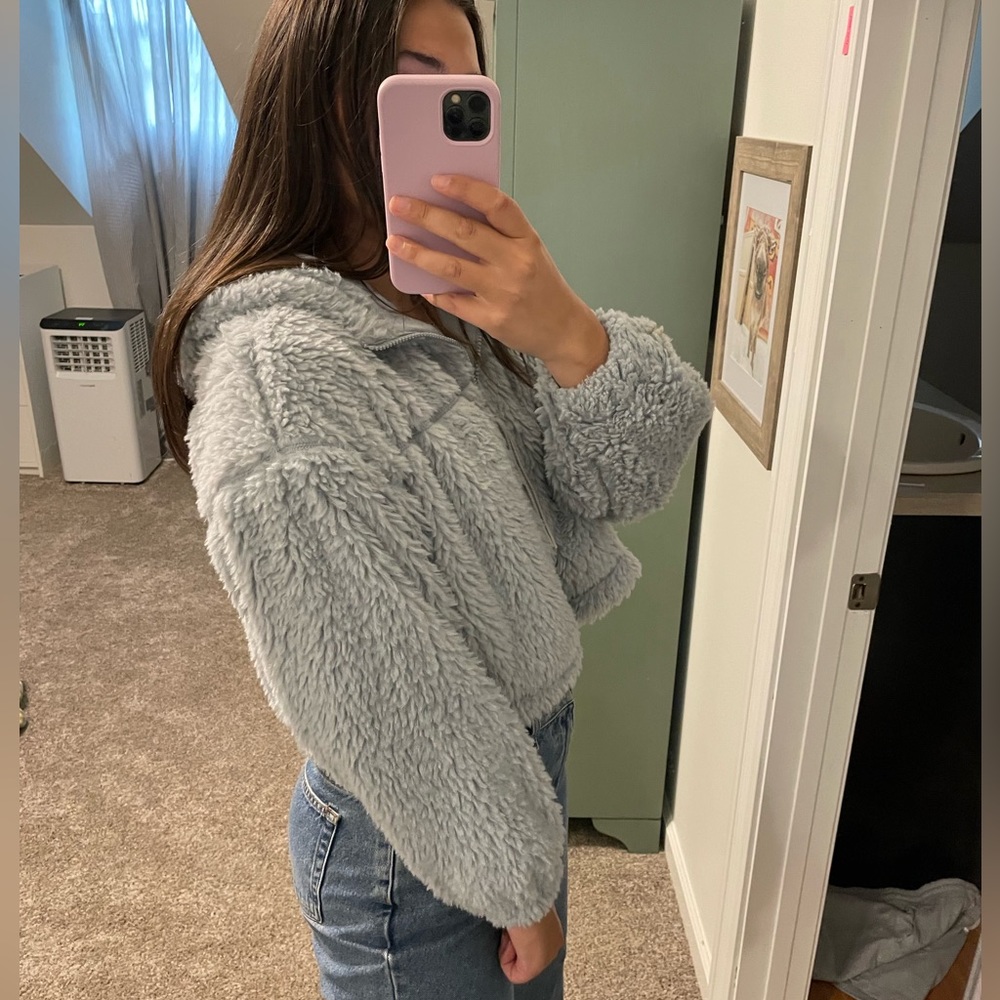 Soft Teddy Cropped Jacket | BDG/URBAN OUTFITTERS Size S/P
